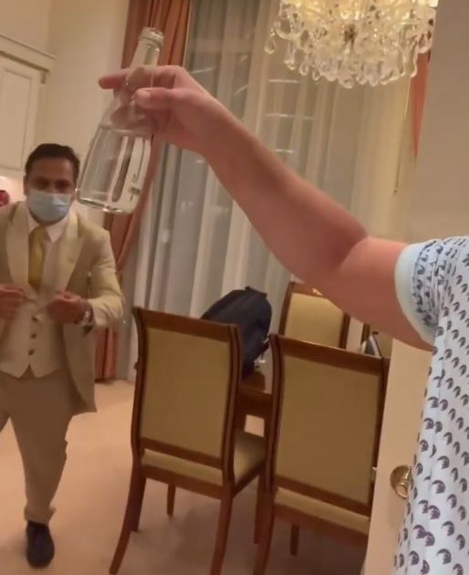 Fans slam Conor McGregor for his'shocking behaviour' after he filmed himself asking his butler to fetch him a bottle of water.