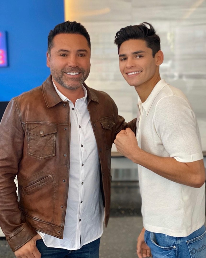 Oscar De La Hoya wishes Ryan Garcia to face Canelo Alvarez, his mentor at 165lb, in 'three or patru years' after the public fallout