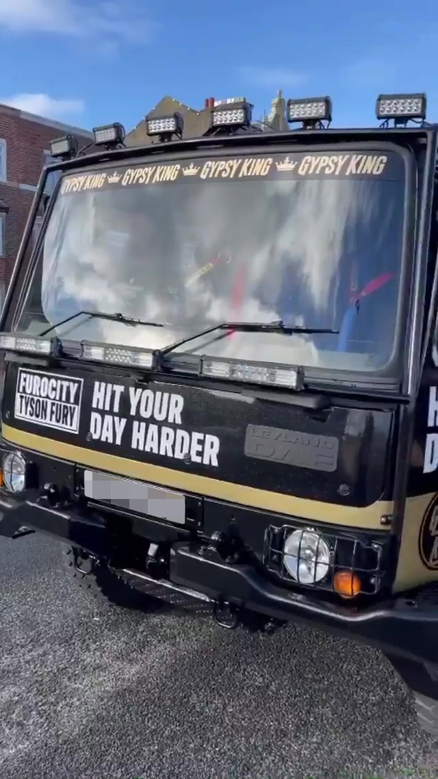Tyson Fury gifted new ‘beast’ truck to help with Dillian Whyte training camp as dad John delivers it to son