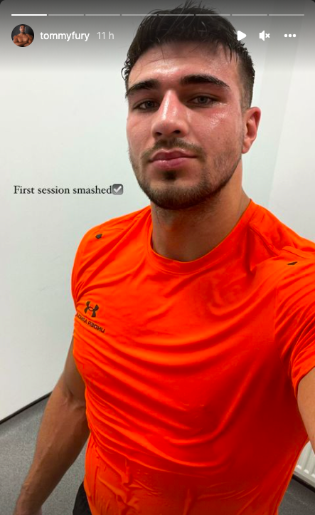 Tommy Fury begins 'first day camp' amid Jake Paul talks.