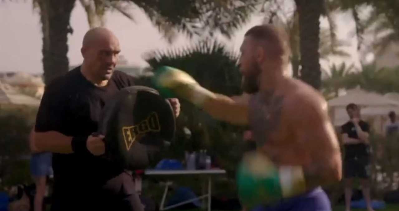 Conor McGregor displays a smooth and quick hand speed as the UFC legend prepares to make a blockbuster comeback after the horror leg break