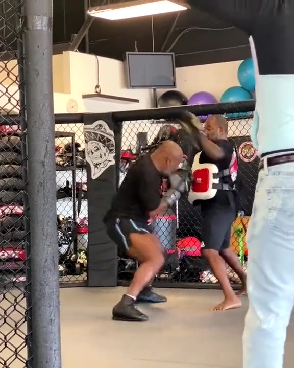 As the boxing legend, Mike Tyson, 55, shows surprising speed, watch