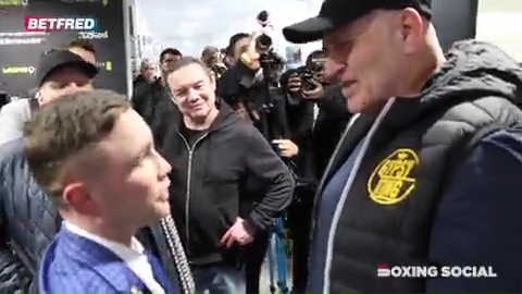 Frampton asks John Fury if he was 'playing up the cameras' by confronting his over Tommy vs Jake Paul prediction