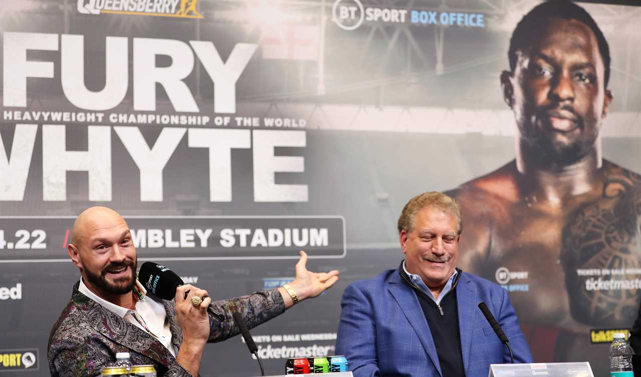 Eddie Hearn says Tyson Fury is guilty of having double standards in his treatment of Dillian Whyte at the press conference with Klitschko.