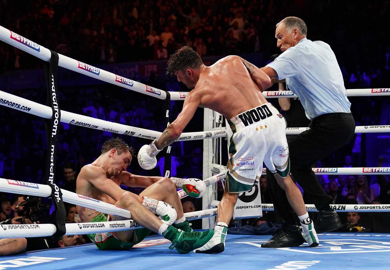 Michael Conlan's horrific facial injuries after falling through the ropes during horror KO vs Leigh Wood