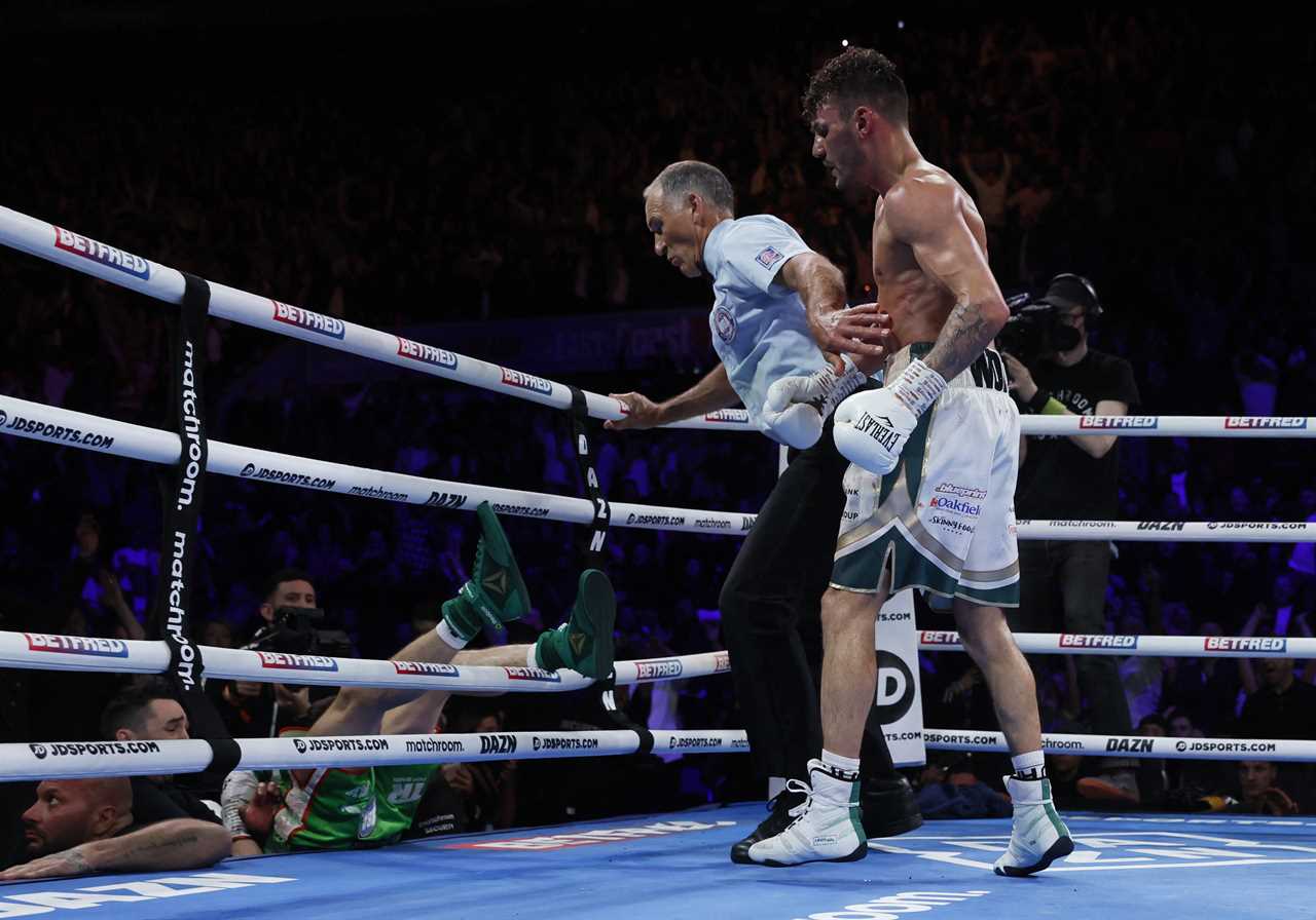 Michael Conlan's horrific facial injuries after falling through the ropes during horror KO vs Leigh Wood