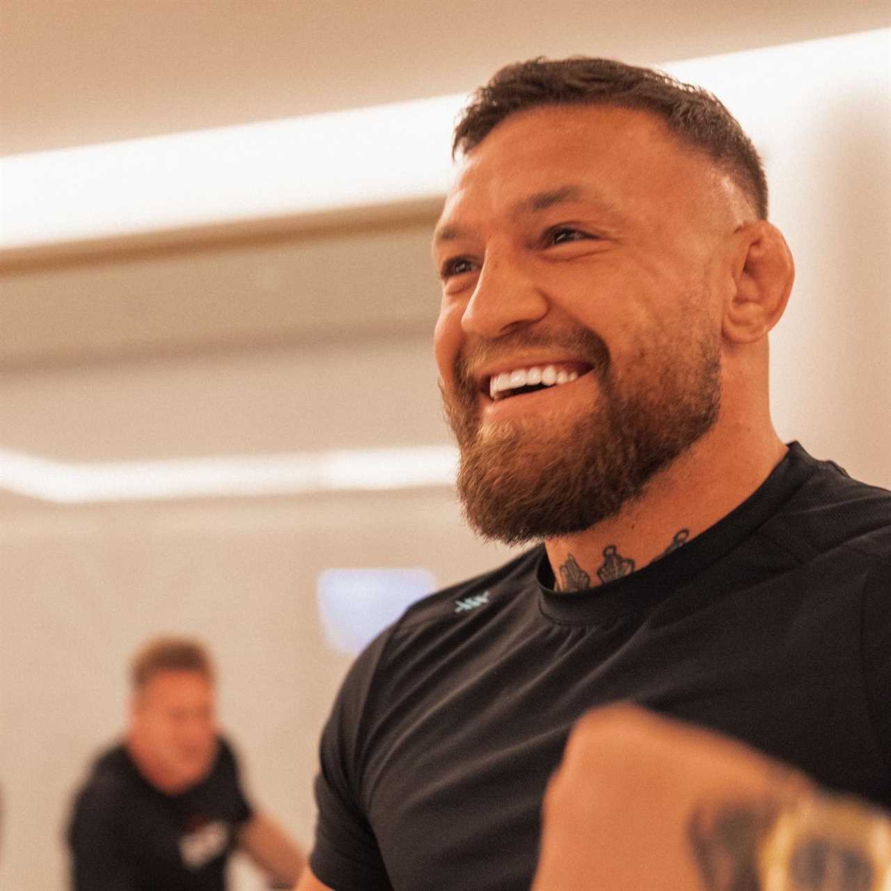 Conor McGregor is bigger than ever, and shows marks from his cupping treatment before the UFC return