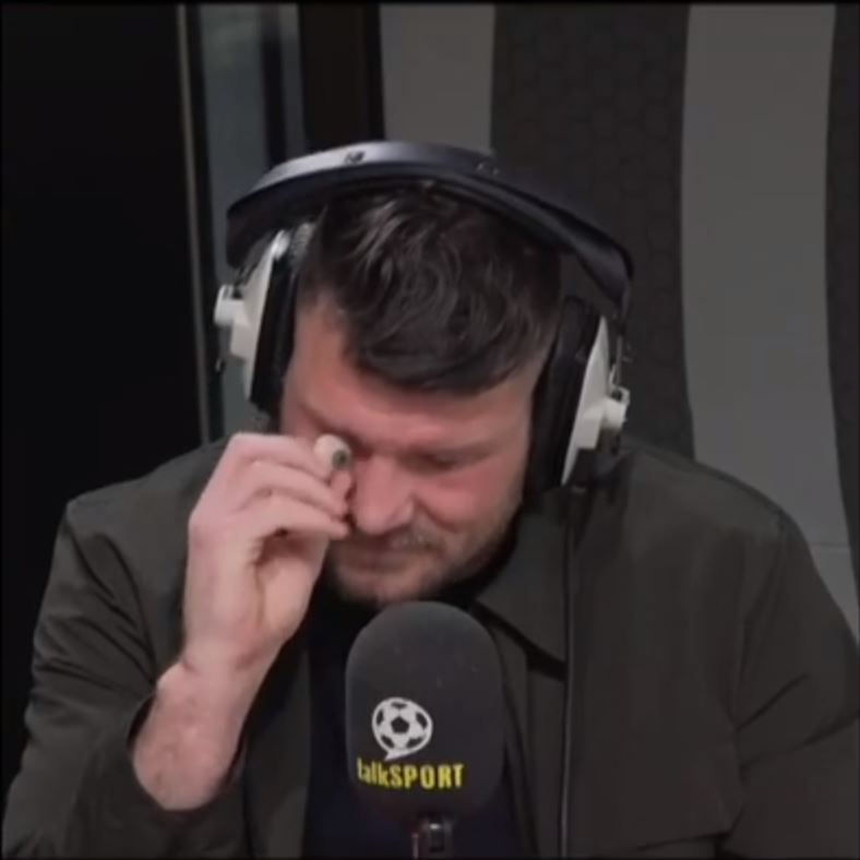 Moment UFC legend Michael Bisping pulls out fake eye to shock Simon Jordan and Jim White