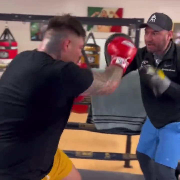 As Andy Ruiz Jr prepares for his return to the ring, he shows off explosive hand speed as well as a trim figure.