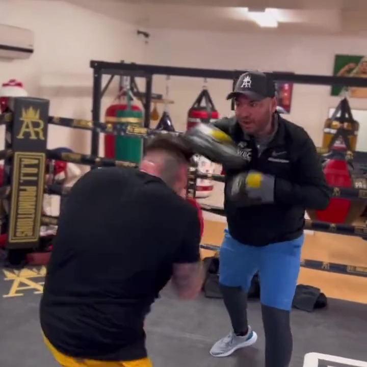 As Andy Ruiz Jr prepares for his return to the ring, he shows off explosive hand speed as well as a trim figure.