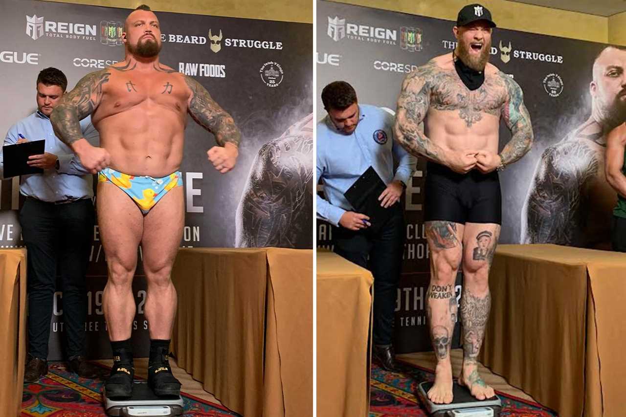 Eddie Hall says he is putting boxers to shame ahead of a huge fight against Game of Thrones star Hafthor Bornsson