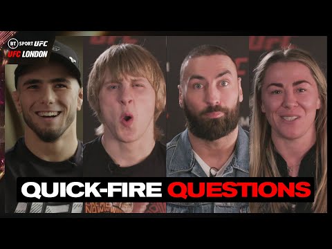 Ohh, that's a little spicy! UFC London Quick-Fire Questions