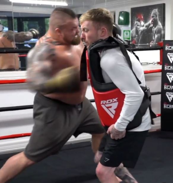 Eddie Hall whacks YouTube star Nile Wilson after he volunteers to take punch from former World’s Strongest Man