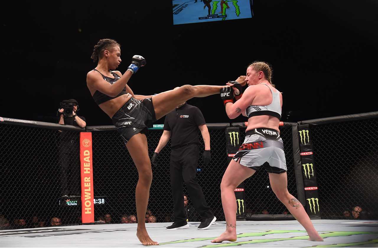 After suffering a vicious spinning elbow KO, UFC London star Luana Caroline is now 'fine'