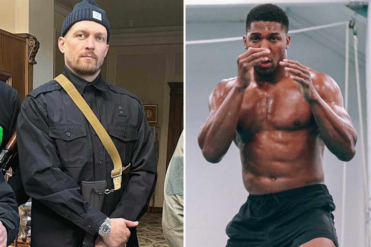 After knocking his team-mate off the balance beam, Anthony Joshua nails Cristiano Ronaldo's Siu celebration.