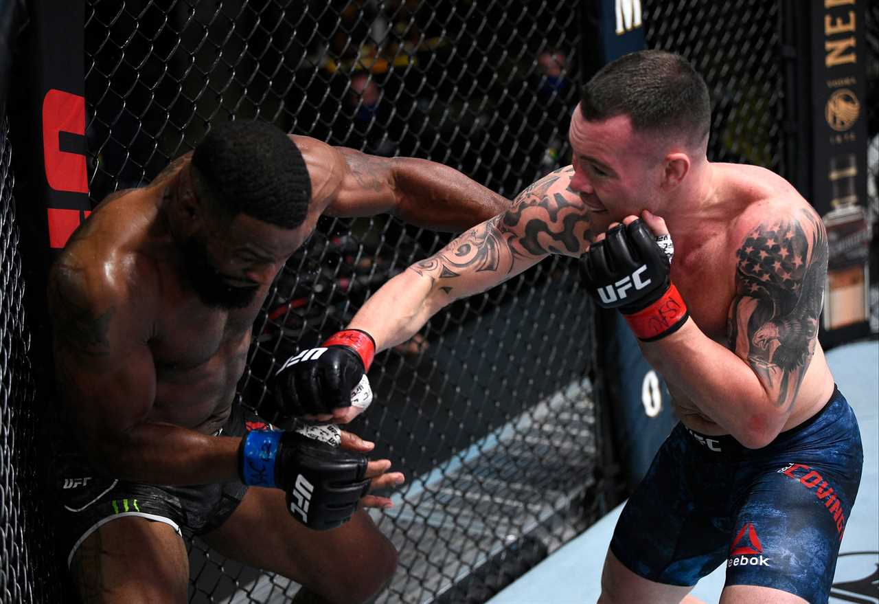 UFC star Colby Covington claimed that Tyron Woodley's MUM reacts to Jake Paul's knockout.