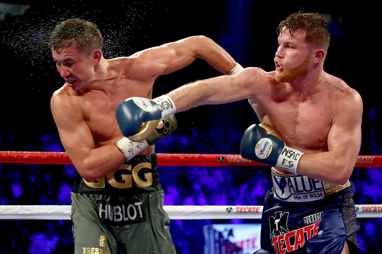 Gennady, 39, displays a ripped physique. Canelo, a coach, says that he 'waited for him' to age before agreeing to trilogy