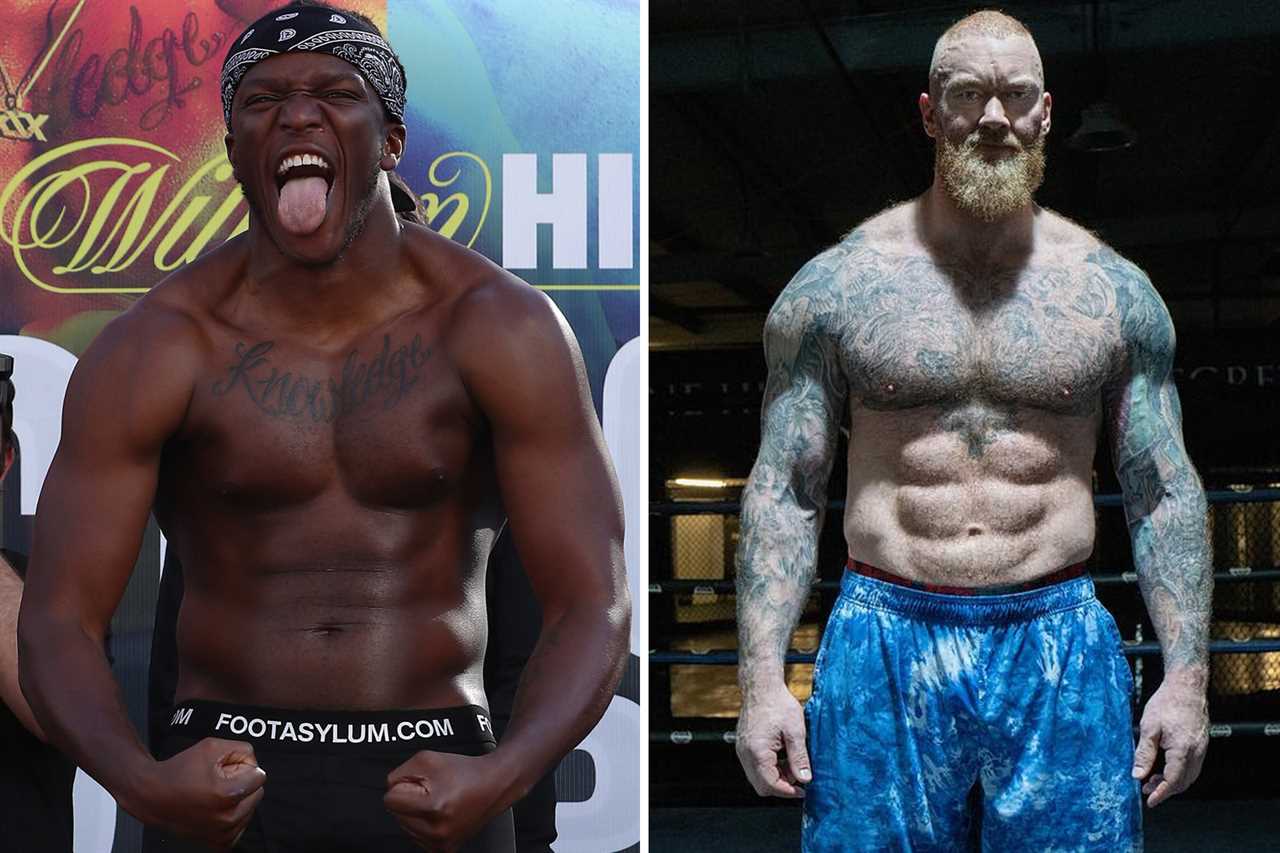 I'm down to it - Hafthor Bjornsson is ready to demonstrate Tyson Fury's 6ft 9in height, but jokes that he would get my ass beat.
