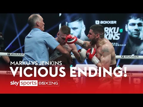 VICIOUS FINISH Chris Jenkins is beaten by Florian Marku in the fourth round