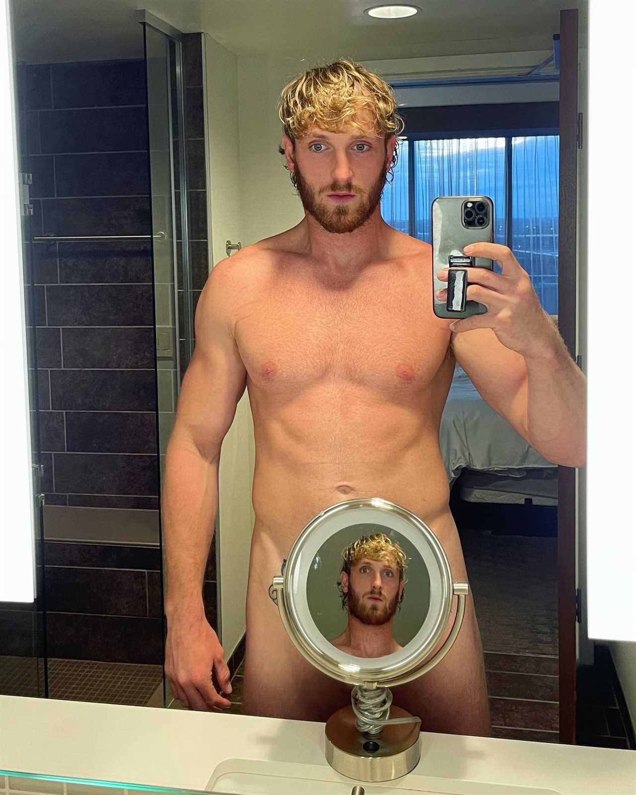 Logan Paul covers his privates naked with a photo of himself, to celebrate his birthday