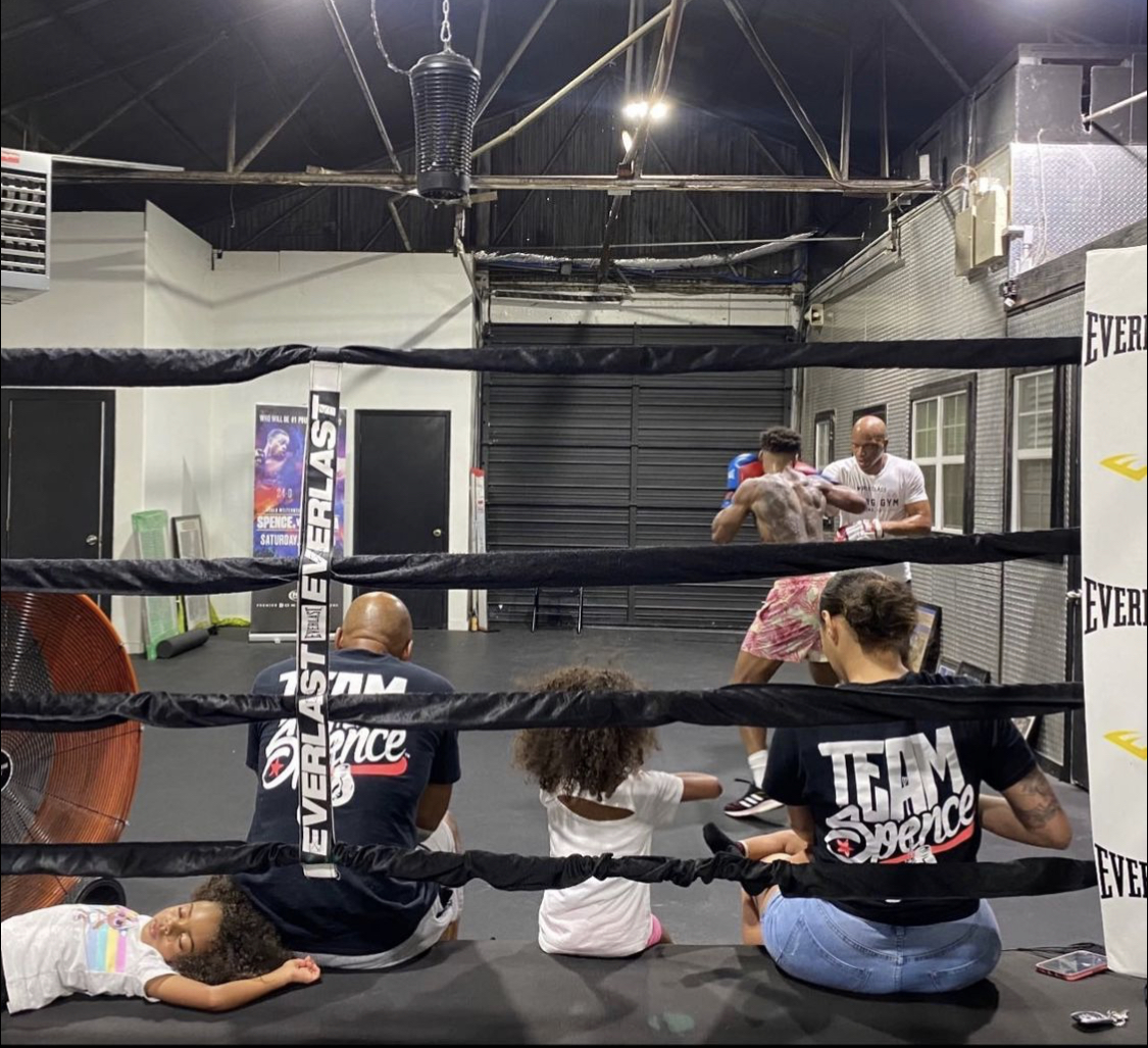 Errol Spence Jr.'s son learns to box at the age of ONE. Champ brings his children to the gym to'see where their food comes from'