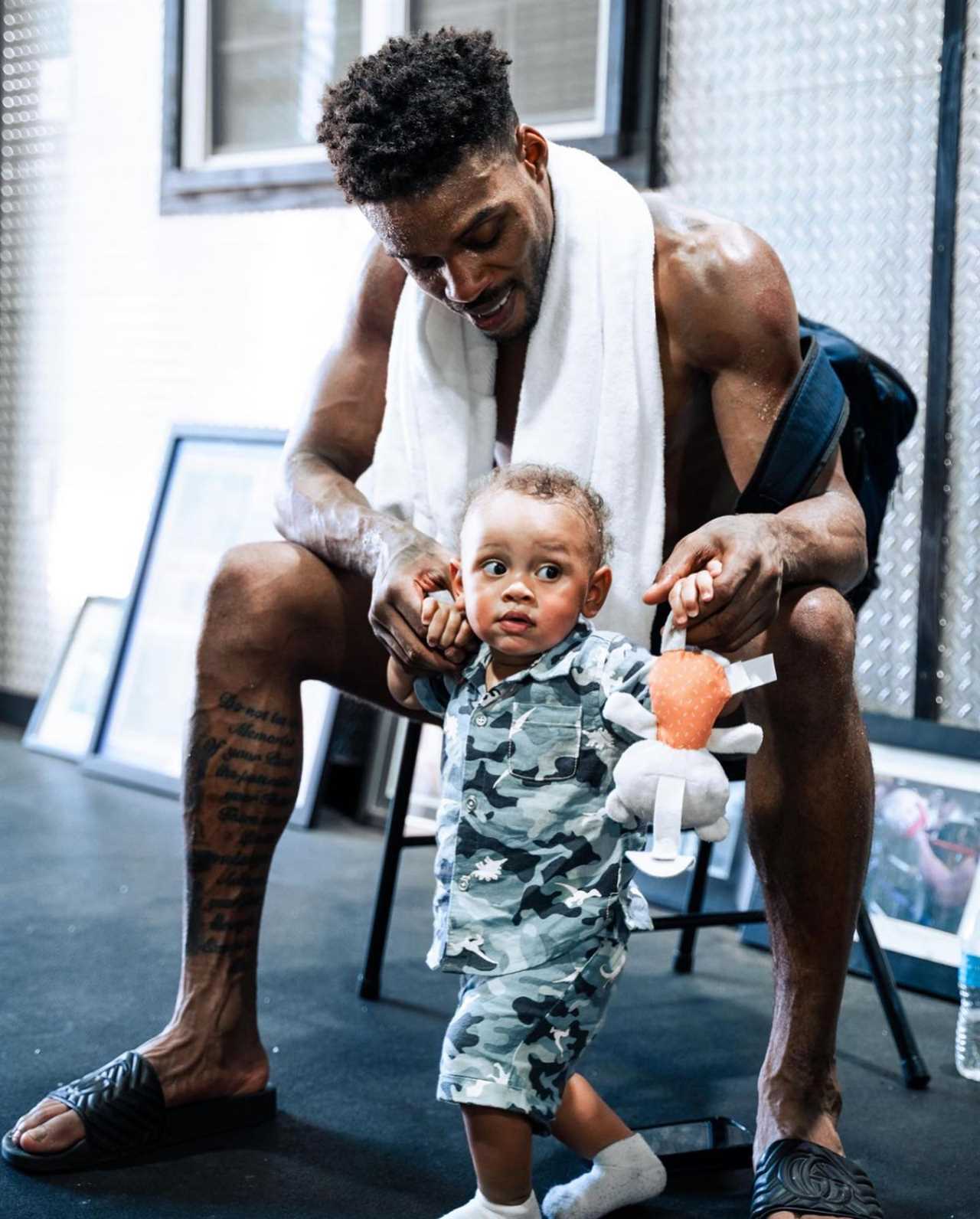 Errol Spence Jr.'s son learns to box at the age of ONE. Champ brings his children to the gym to'see where their food comes from'