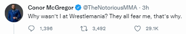 Conor McGregor ridicules WWE stars, as he reveals his reasons for not being at WrestleMania 38. This is to the annoyance and delight of wrestlers