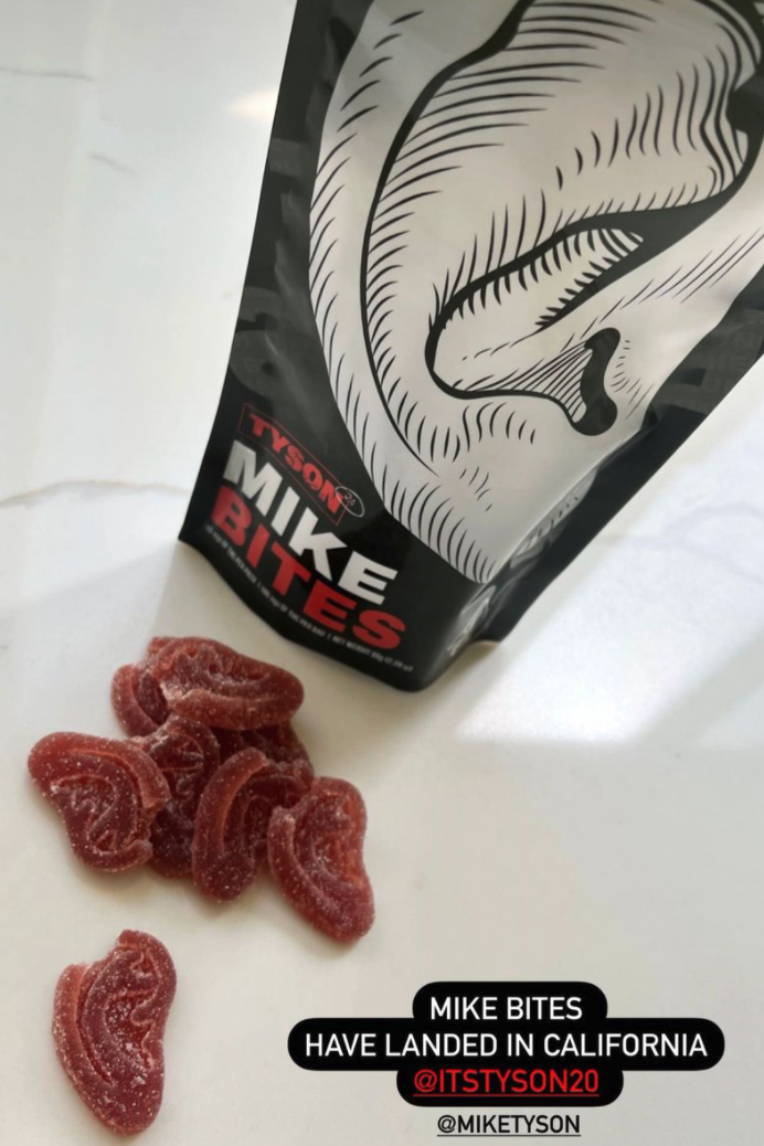 Mike Tyson's edible gummies made of weed in a shaped ear have been banned by the US state, fearing it might get children addicted to marijuana.