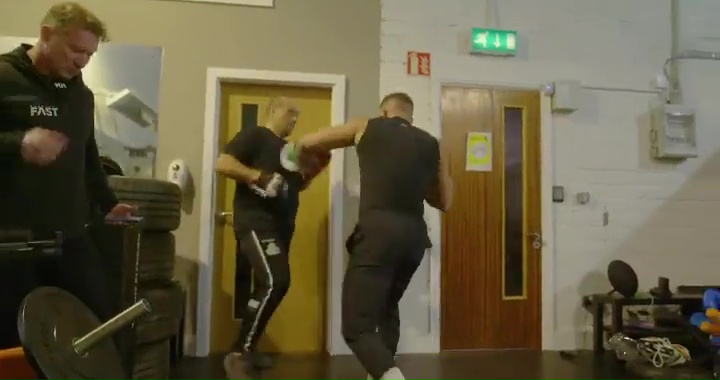 ‘Shots nightmares are made of’ – Conor McGregor shows off boxing skills on pads as UFC star ramps up comeback training