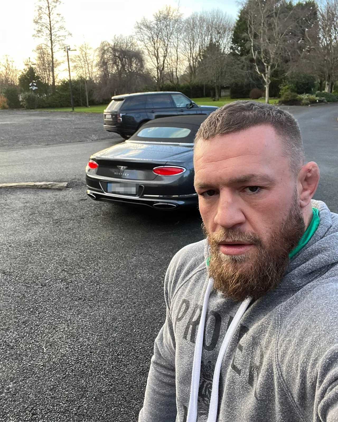 Conor McGregor arrives at court for ‘dangerous driving’ in Dublin after his £150k Bentley seized by police