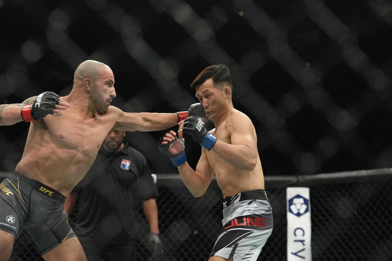 Volkanovski beats Korean Zombie to win brutal UFC 273 victory. Loser is left bloody and struggling for breath.
