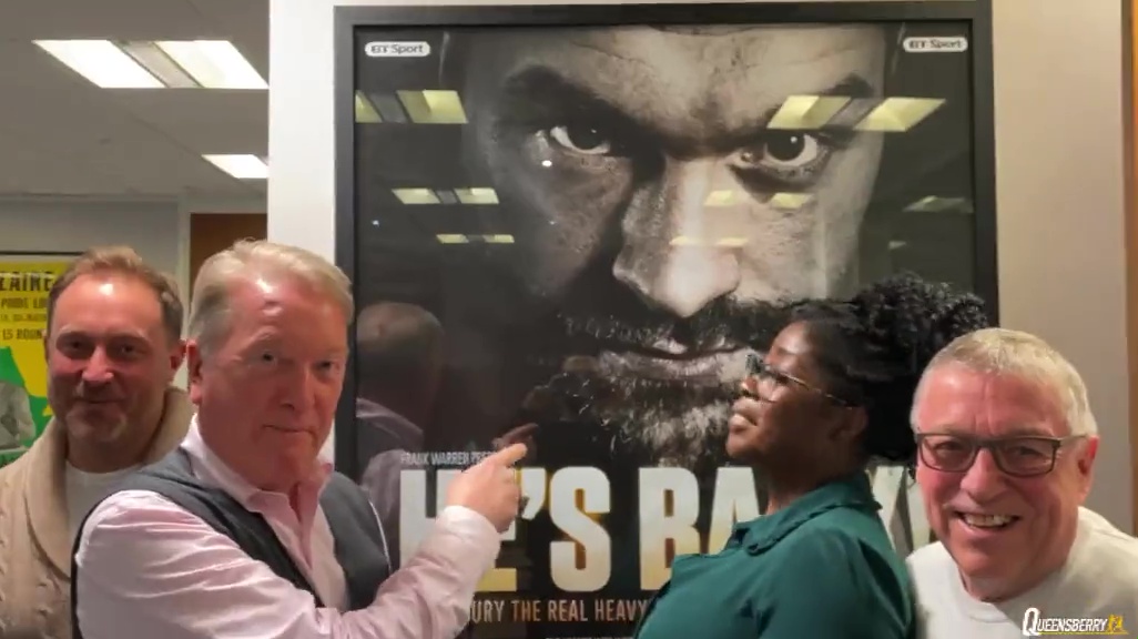 In bizarre video, Frank Warren and his team sing Happy Birthday Dillian Whyte ahead of Tyson Fury's title fight