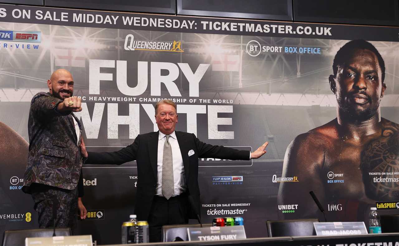 Frank Warren claims Tyson Fury and Dillian Whyte are undercards because of a lack of funds to buy quality fighters