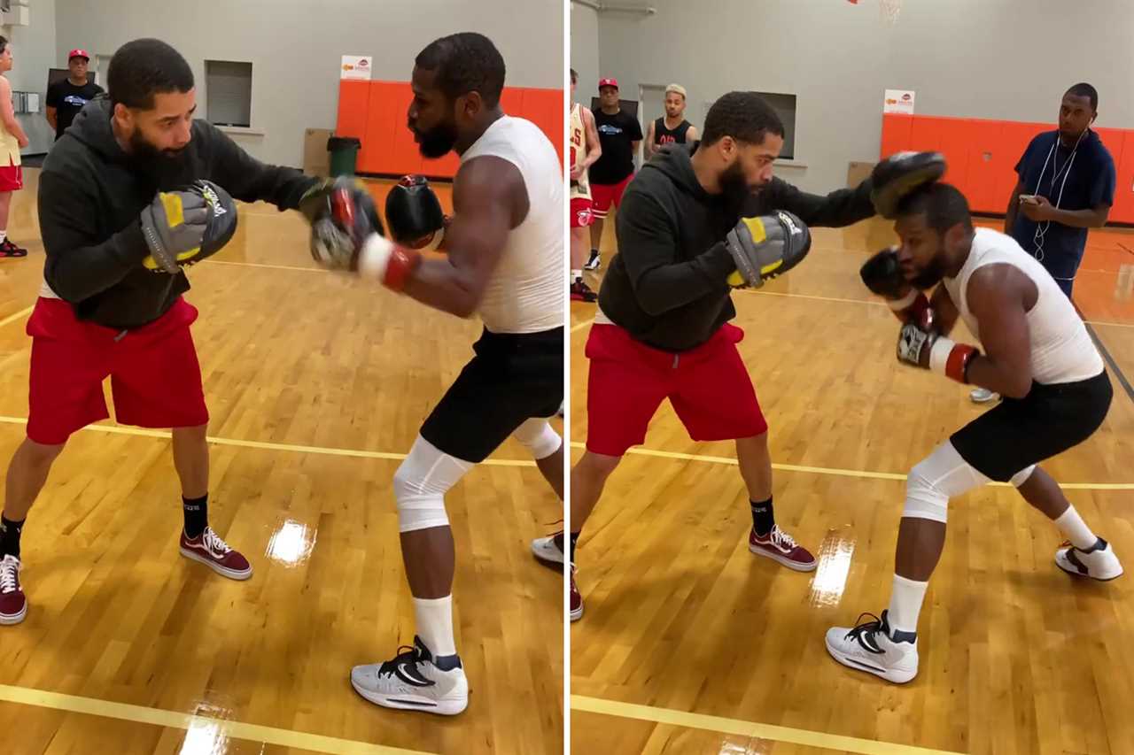 Floyd Mayweather joins Usher and Meek to rock out in New York's roller disco.