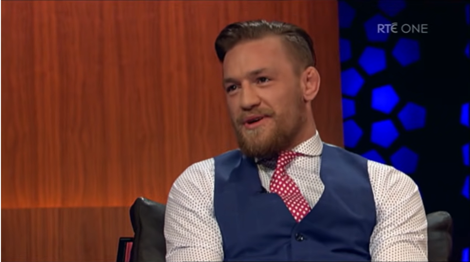 Conor McGregor on the Late Late show in 2014
