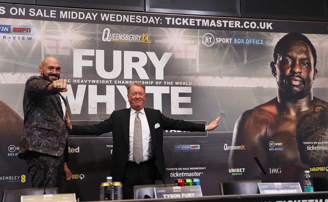 Tyson Fury vs Dillian Whyte: What are Fury's and Whyte earning for their Wembley fight?
