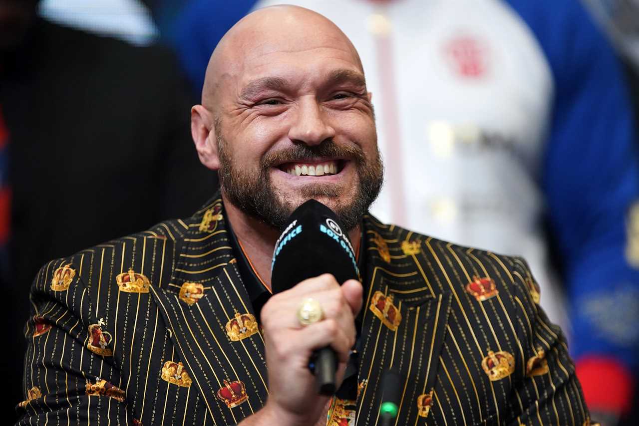 Tyson Fury defends his dad John during a clash with Dillian Whyte’s team in the face-off before fight