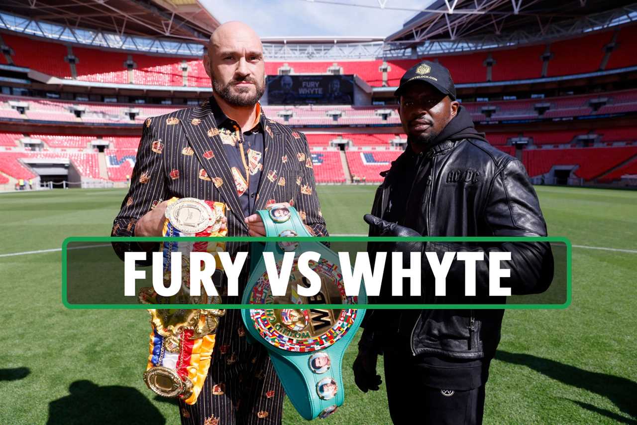 Tyson Fury defends his dad John during a clash with Dillian Whyte’s team in the face-off before fight