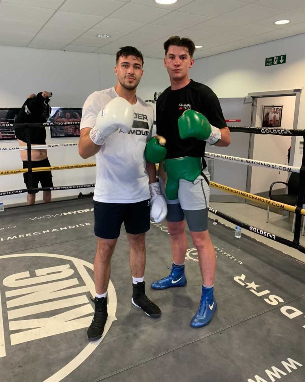 Tommy Fury's training camp in Tommy Fury for Tyson v DillianWhyte undercard. He vows to give a'masterclass.