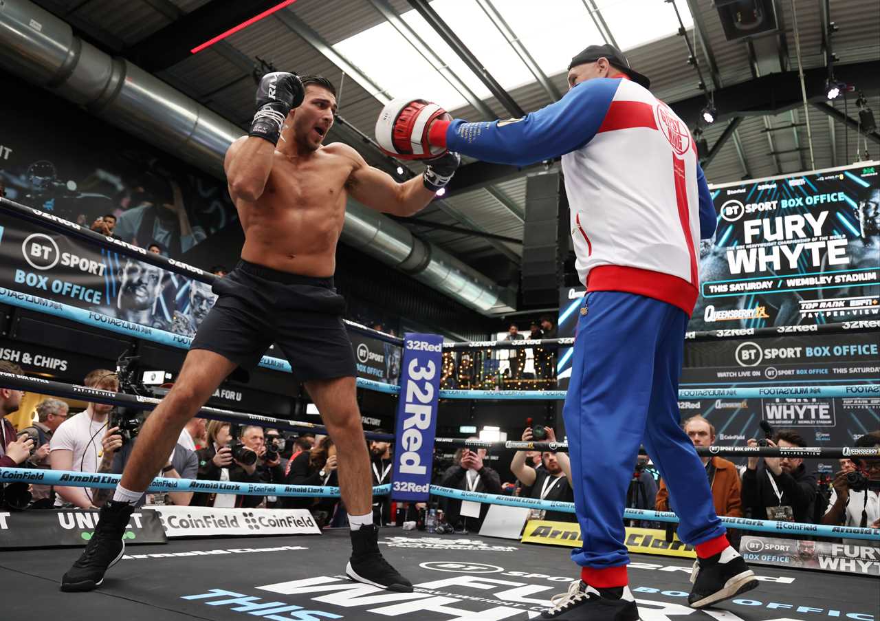 Tommy Fury's training camp in Tommy Fury for Tyson v DillianWhyte undercard. He vows to give a'masterclass.
