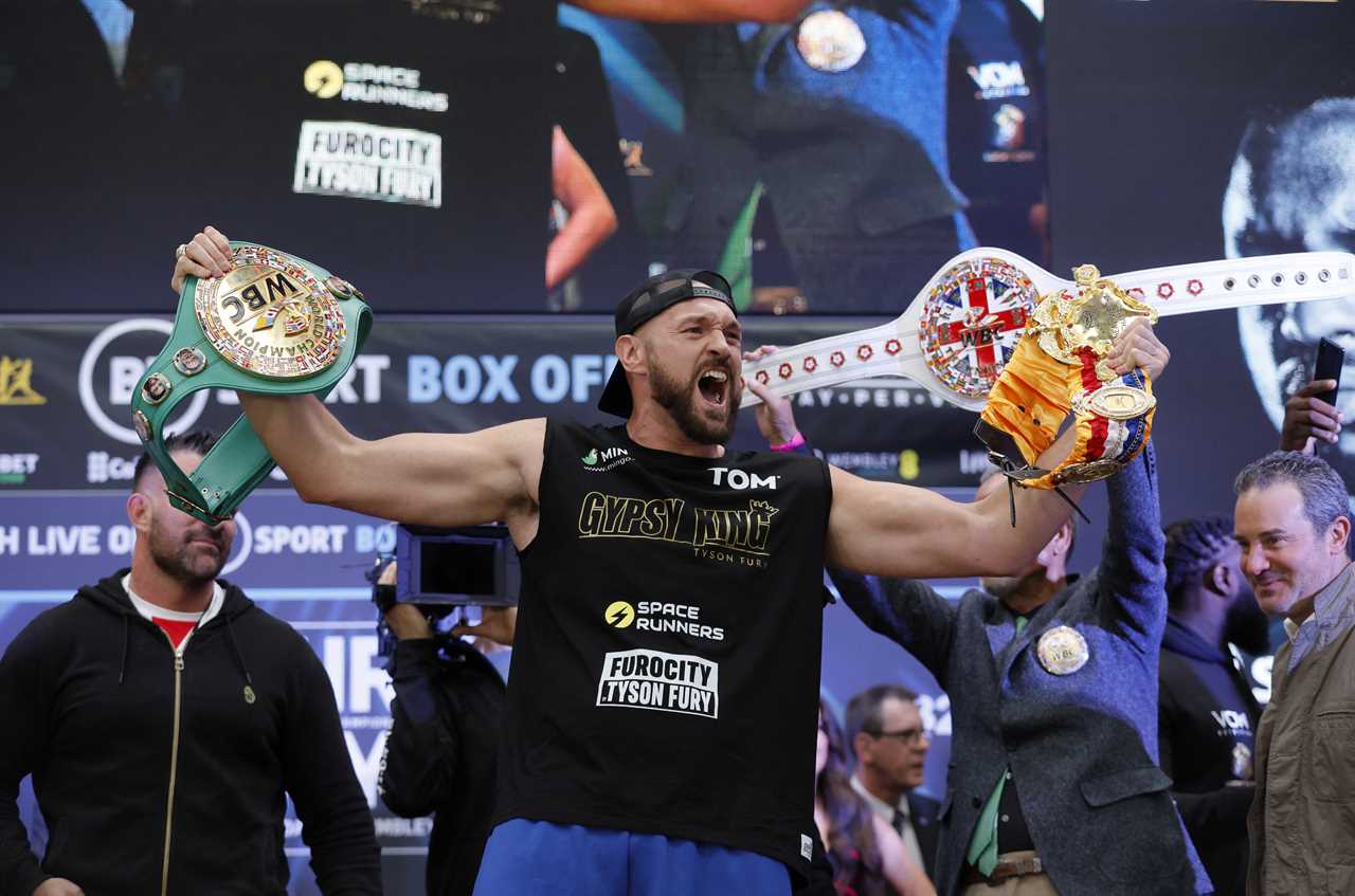 Tyson Fury is now the most popular British boxer, with 94,000 people at Wembley to support Dillian Whyte's fight.