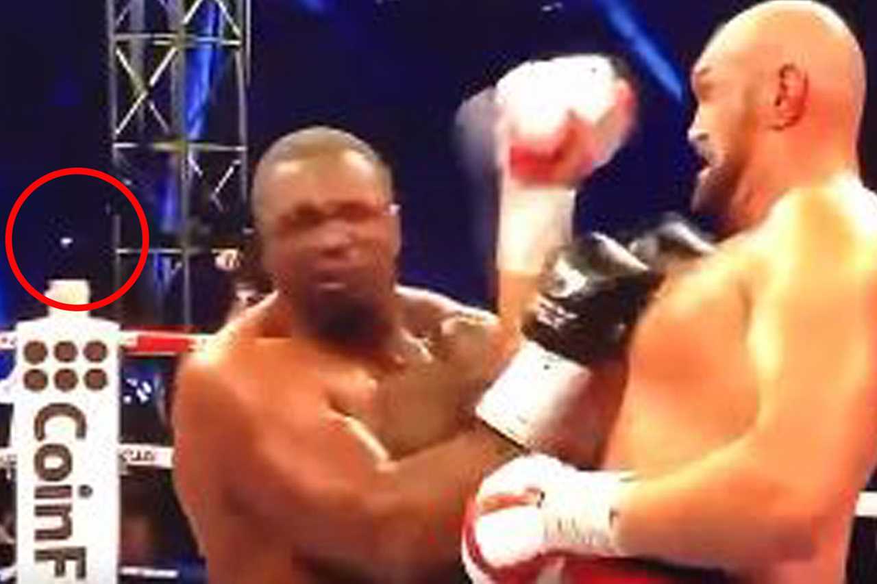 Amazing photo of Tyson Fury's knockout upper-cut. Dillian Whyte's TOOTH is seen flying through the air as Dillian Whyte takes the incredible photo