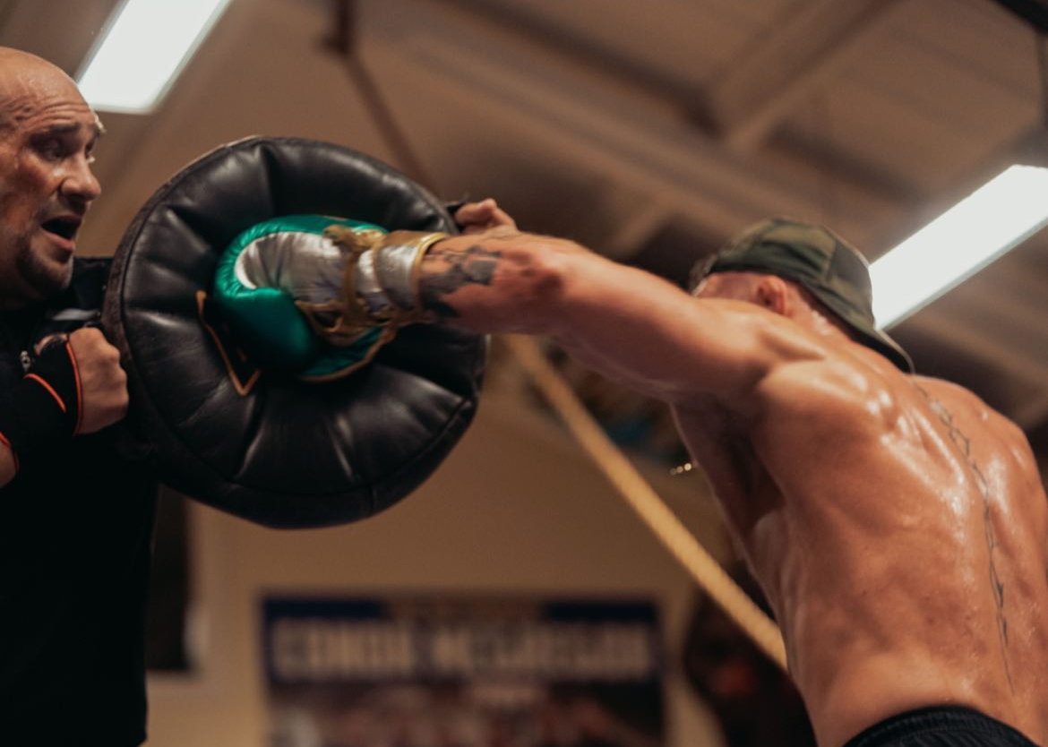 Conor McGregor steps up training regime as UFC star works up sweat in gym and looks hench ahead of return from injury