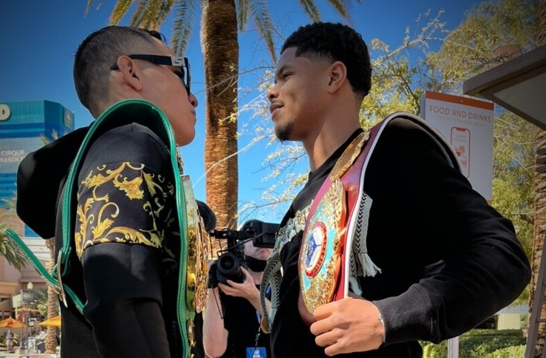 Oscar Valdez strangely swims with Steve, his pet alligator Steve, ahead of the world title fight against Shakur Steveson