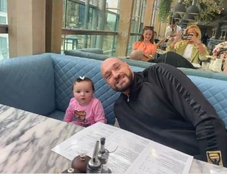 Tyson Fury invites Paris and her children to dinner while Athena, Tyson Fury's baby daughter,'sits like an adult' in adorable snaps