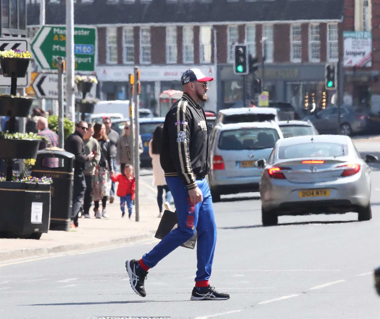Tyson Fury strolls through Wilmslow after Dillian Whyte's fight as Gypsy King