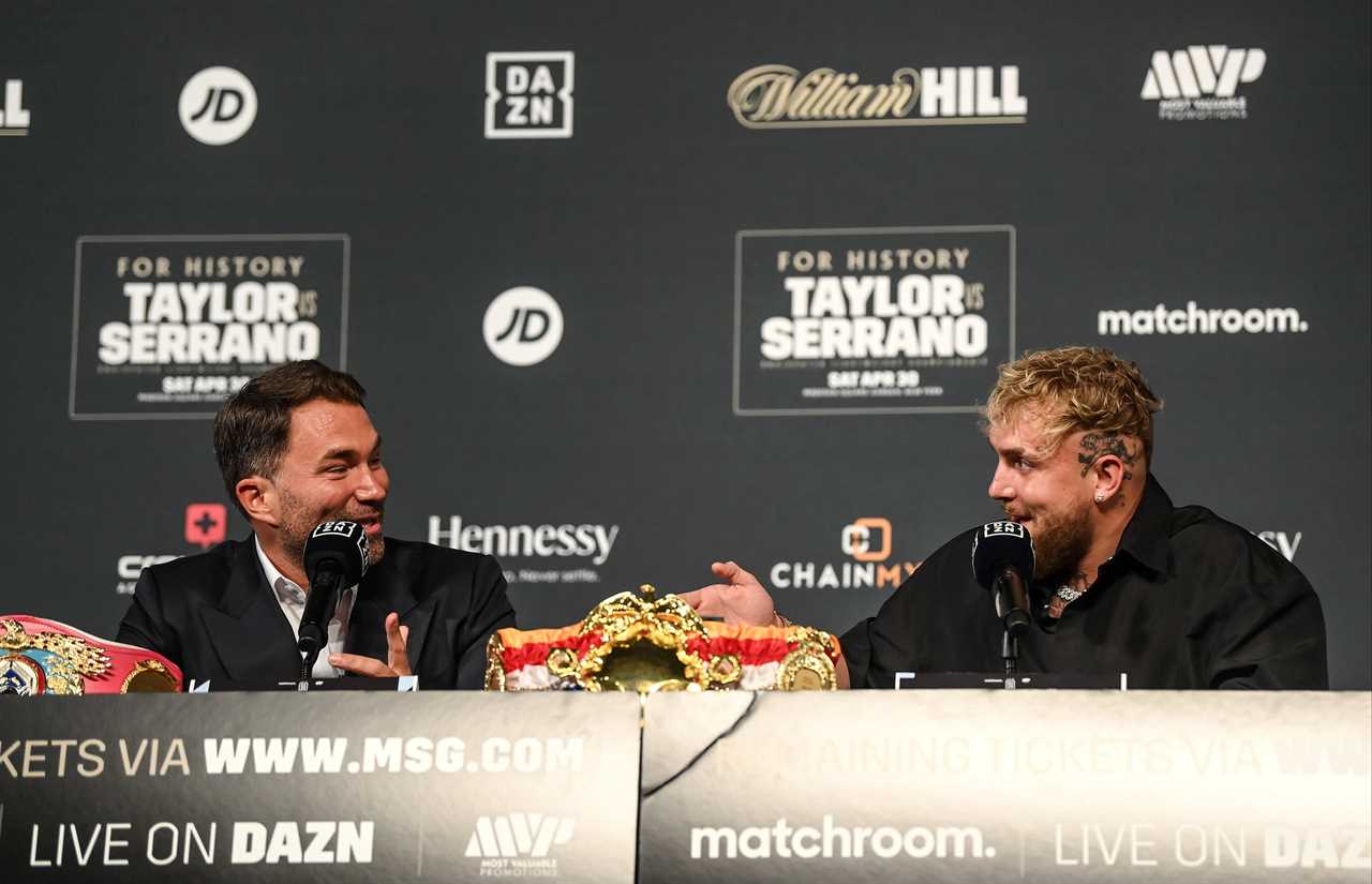 Eddie Hearn and Jake Paul make huge $1m bets for a boxing super-fight.
