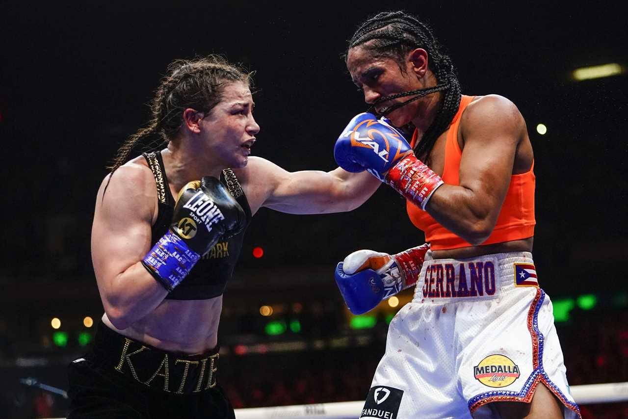 Jake Paul and Eddie Hearn had to cancel a $1m bet on Katie Taylor against Amanda Serrano, but they came up with a new wager