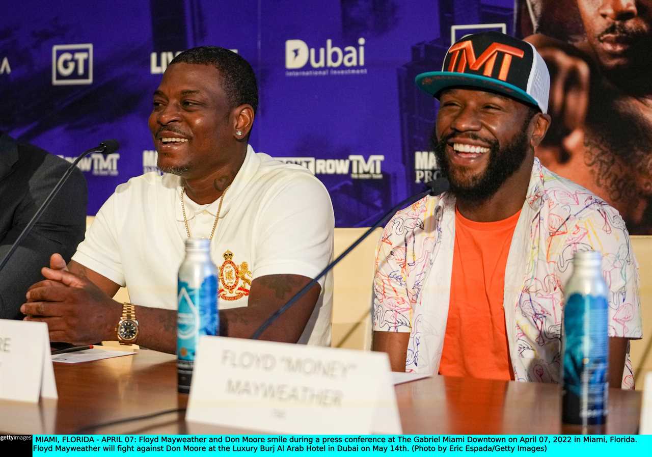 Floyd Mayweather is warned by Don Moore that he's not Logan Paul and promises an 'explosive exhibition' with the boxing legend in Dubai
