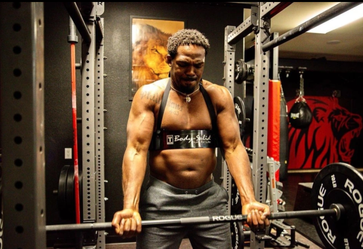 UFC star Jon Jones shows incredible body transformation after revealing the date for his debut against Miocic at heavyweight